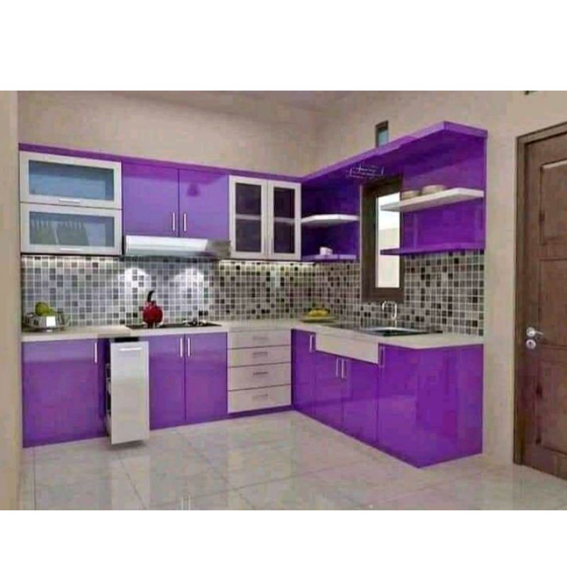 Kitchen Set Dapur Cantik Minimalis Warna Cerah Shopee Indonesia