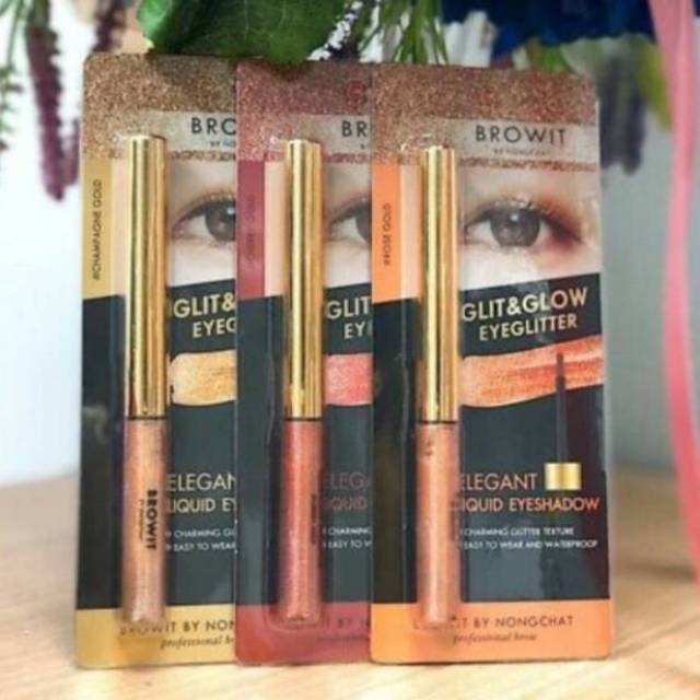 (READY) BROWIT BY NONGCHAT GLIT &amp; GLOW EYEGLITTER ORIGINAL THAILAND