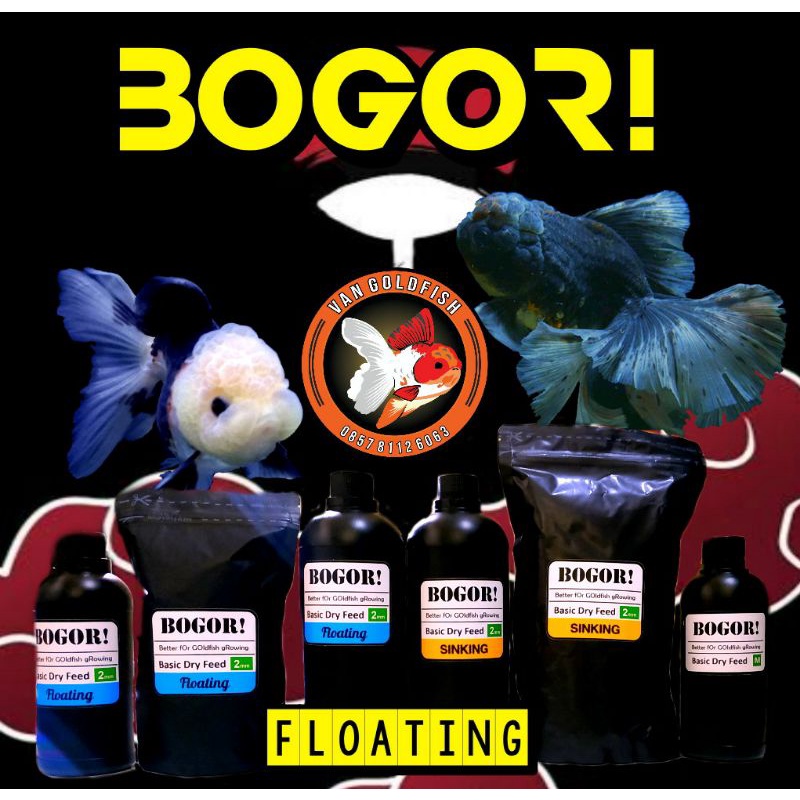 Pelet BOGOR .. FLOATING Kemasan Botol dan Reffil Ukuran M (2mm) kemasan 250,300,500,750 gram..Pakan 