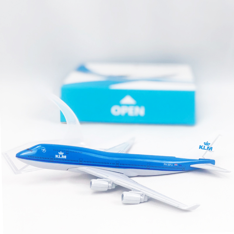 Klm Miniatur Diecast Pesawat Terbang Dutch Airlines Boeing B747 Bahan Metal Alloy