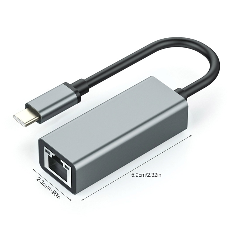 Btsg Plugable USB Type C to Ethernet Fast10 /100Lan Adaptor Kabel Untuk