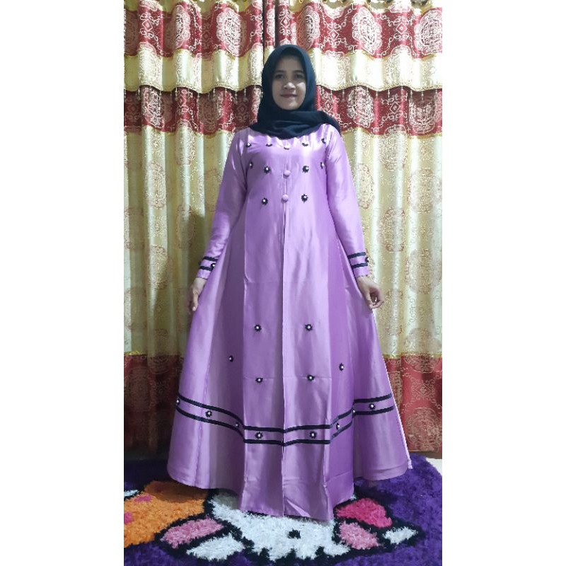 GAMIS ABAYA PAYET MUTIARA CANTIK TERLARIS BISA COD
