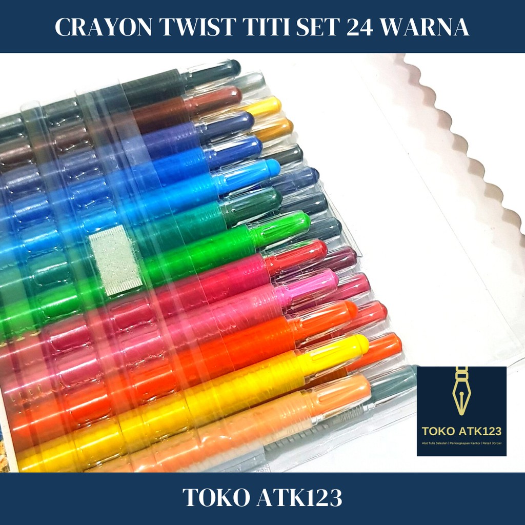 Twist Crayon Merk TiTi Set 24 Warna