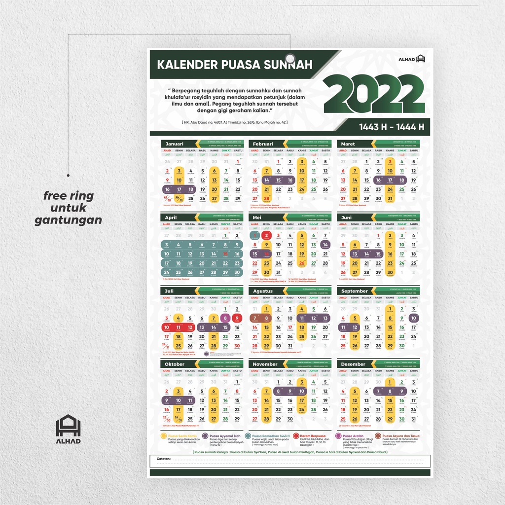 Sunnah kalender 2021 puasa Kalender Puasa