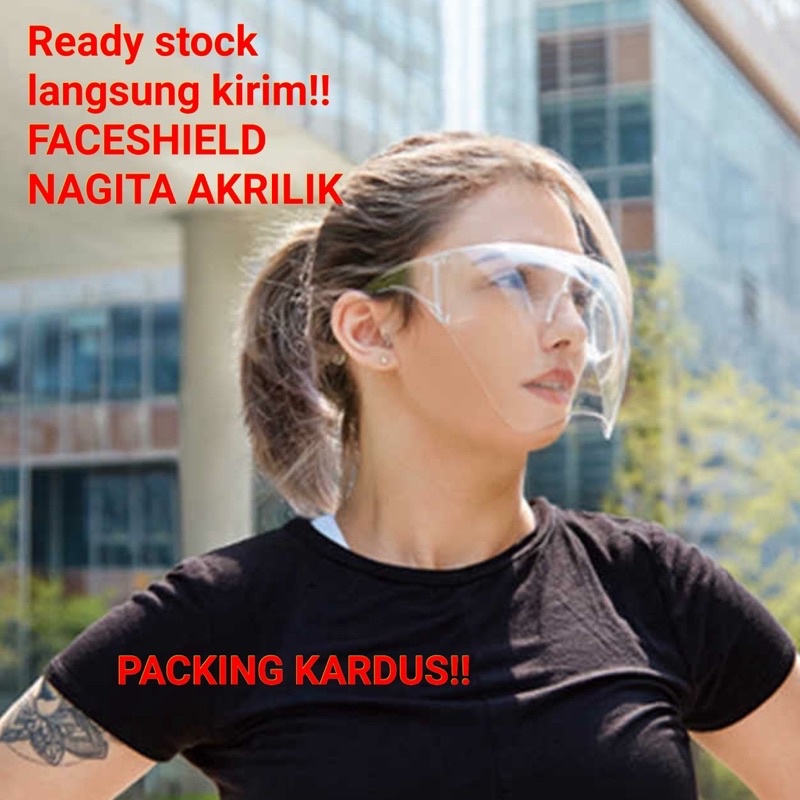 FACESHIELD ACRYLIC / FACE SHIELD AKRILIK / FACESHIELD RAFFI NAGITA / FACE SHIELD KACAMATA ACRYLIC