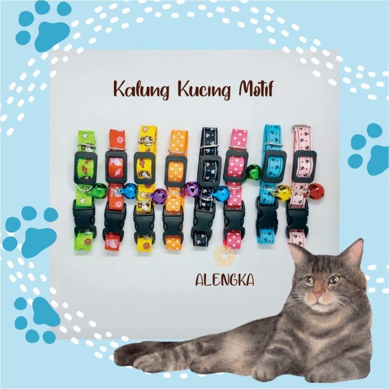 Kalung Kucing Motif / Kalung Kucing kitten / kalung kucing grosir