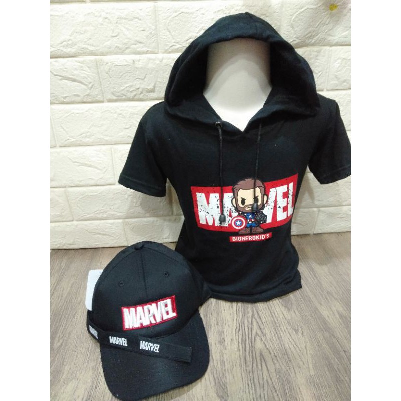 HOODIE ANAK GRATIS TOPI 2IN1 MARVEL/HOODIE SALUR