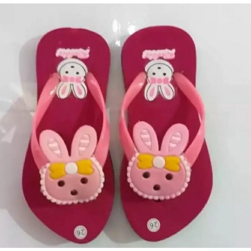 Sandal Jepit anak Perempuan Motip Rabbit Terbaru