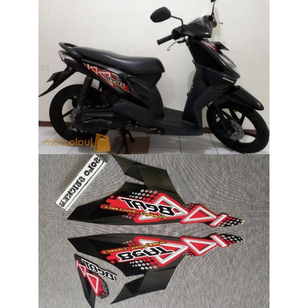 STIKER STRIPING BEAT 2010 HITAM