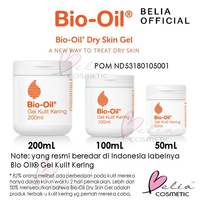 ❤ BELIA ❤ Bio Oil 25 | 60 | 125 | 200 (✔️BPOM)  DRY GEL Penghilang Bekas Luka ANTI SCAR &amp; Stretchmark &amp; Selulit [ BIOOIL ]