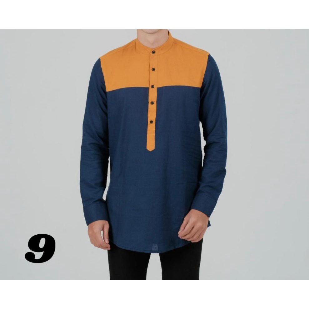 BAJU MUSLIM KURTA KOKO MODERN PRIA DEWASA LENGAN PANJANG