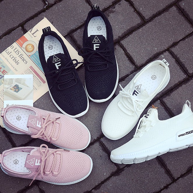 SEPATU KETS WANITA ./ CEWEK SNEAKERS IMPORT SUPER TERBARU MURAH  WARNA PINK  PUTIH