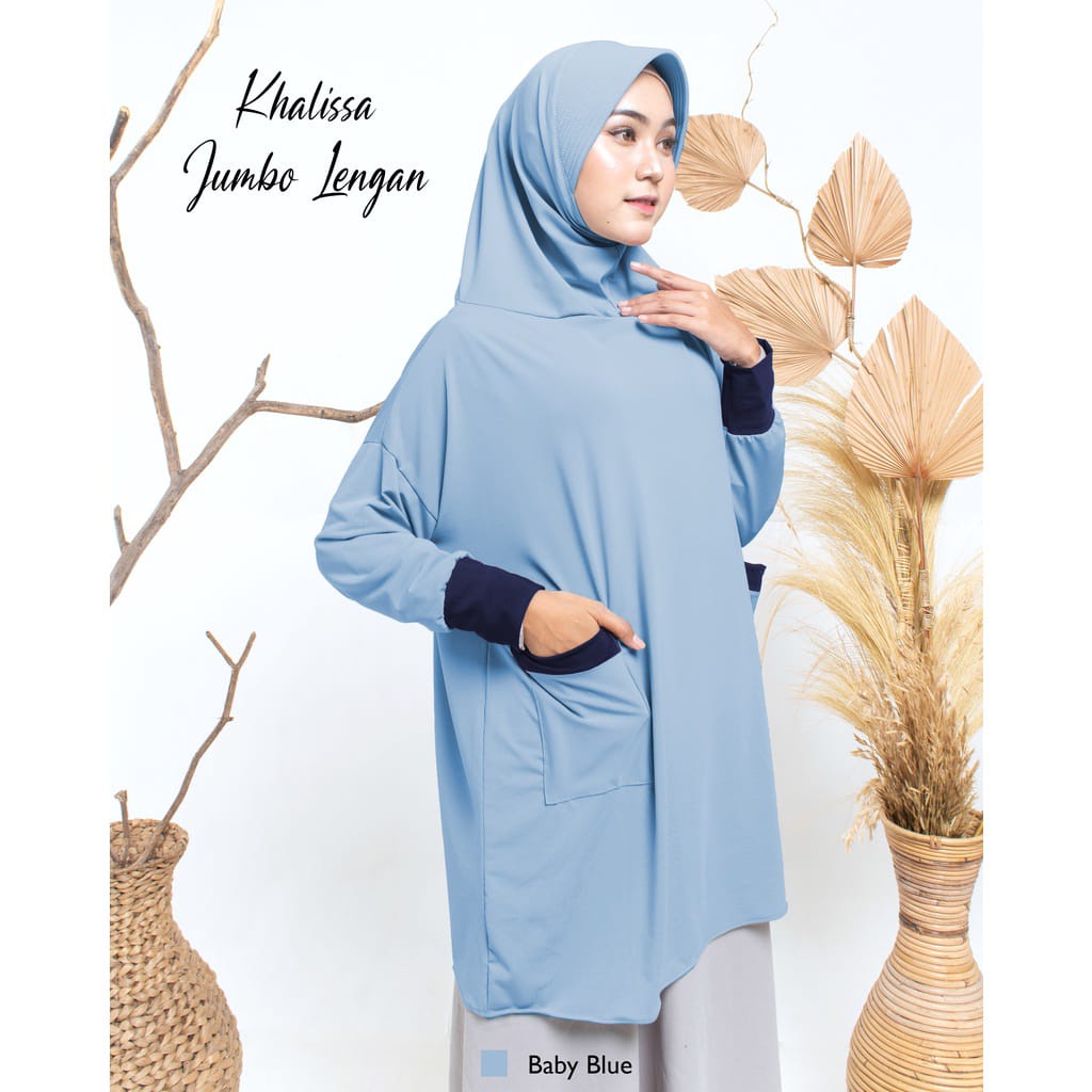 Hijab Syari Kerudung Bergo Instan Lengan  | Hijab Lengan Saku 2 in 1