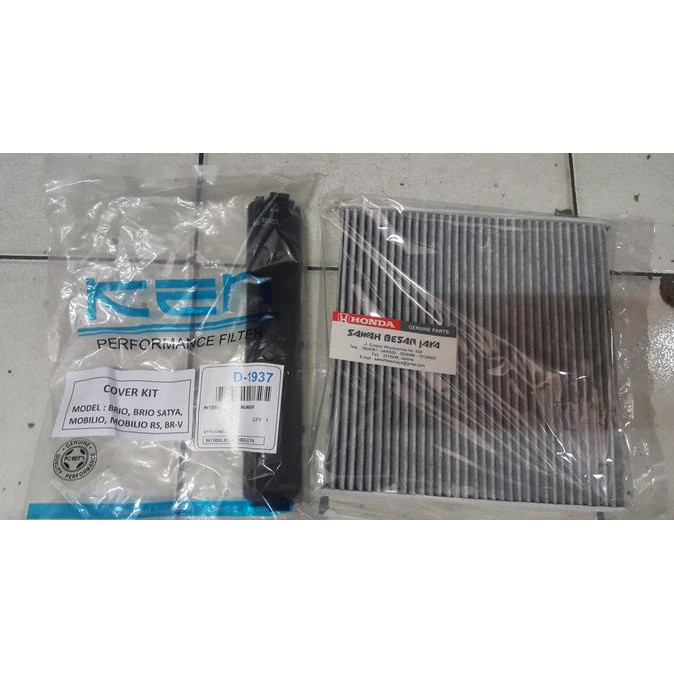 PAKET SUPER filter ac / kabin carbon + cover kit mobilio brio brv