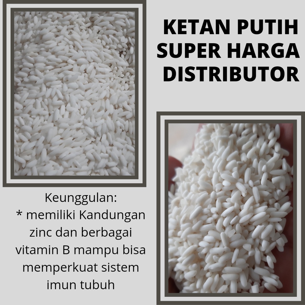 

KETAN PUTIH SUPER 5KG HARGA DISTRIBUTOR COCOK UNTUK RANGINANG