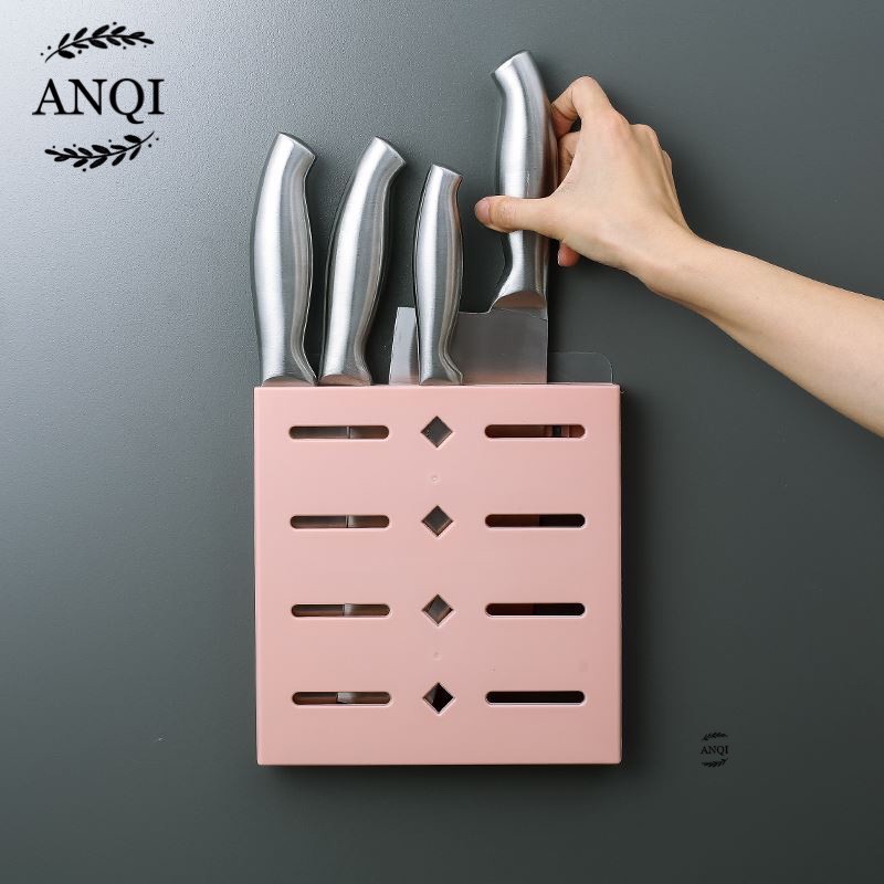 Tempat Pisau Kotak penyimpanan/ Alat Makan Pisau Dapur Model Tempel Dinding
