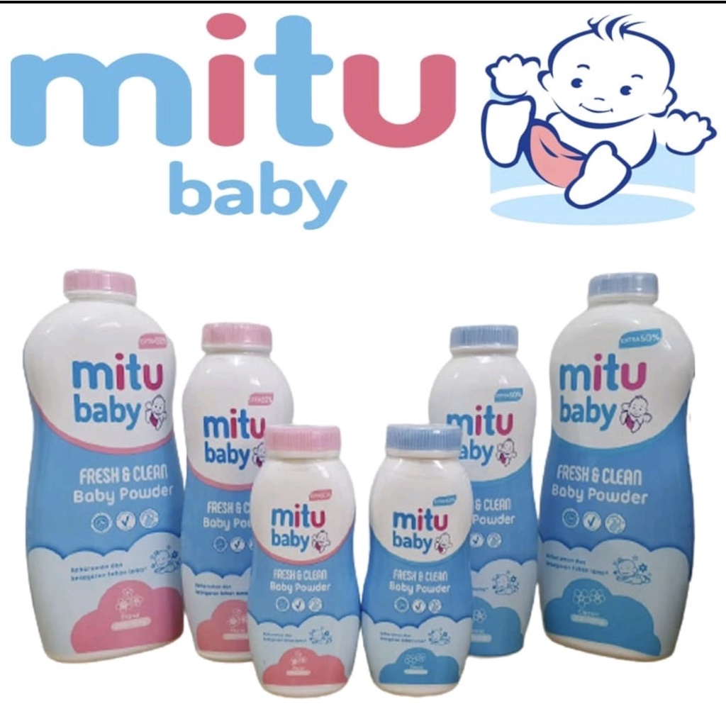 Mitu Baby Powder Bedak Fresh &amp; Clean