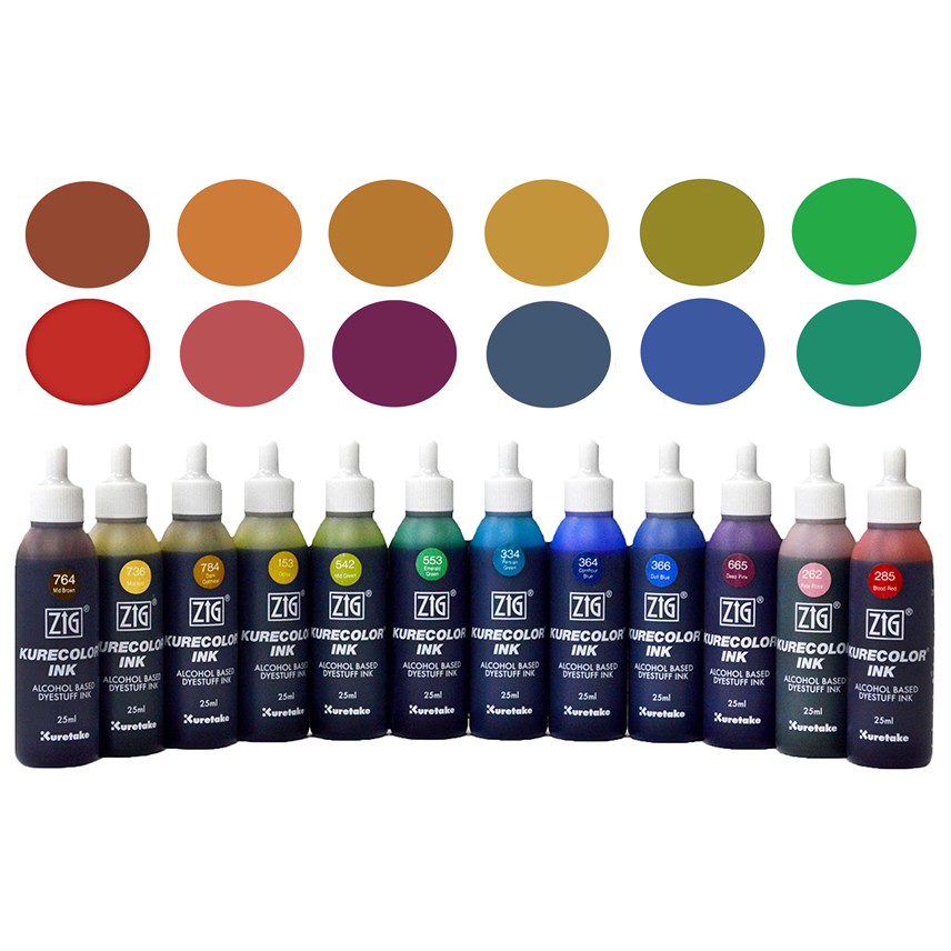 

ZIG KURECOLOR INK DULL COLOURS 25ml / ALCOHOL INK