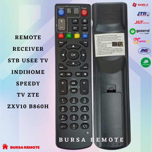 Remot / Remote Receiver STB Android TV BOX ZTE ZXV10 B860H B760H Indi MNC PLAY Speedy TV ZTE HITAM / ecer dan grosir