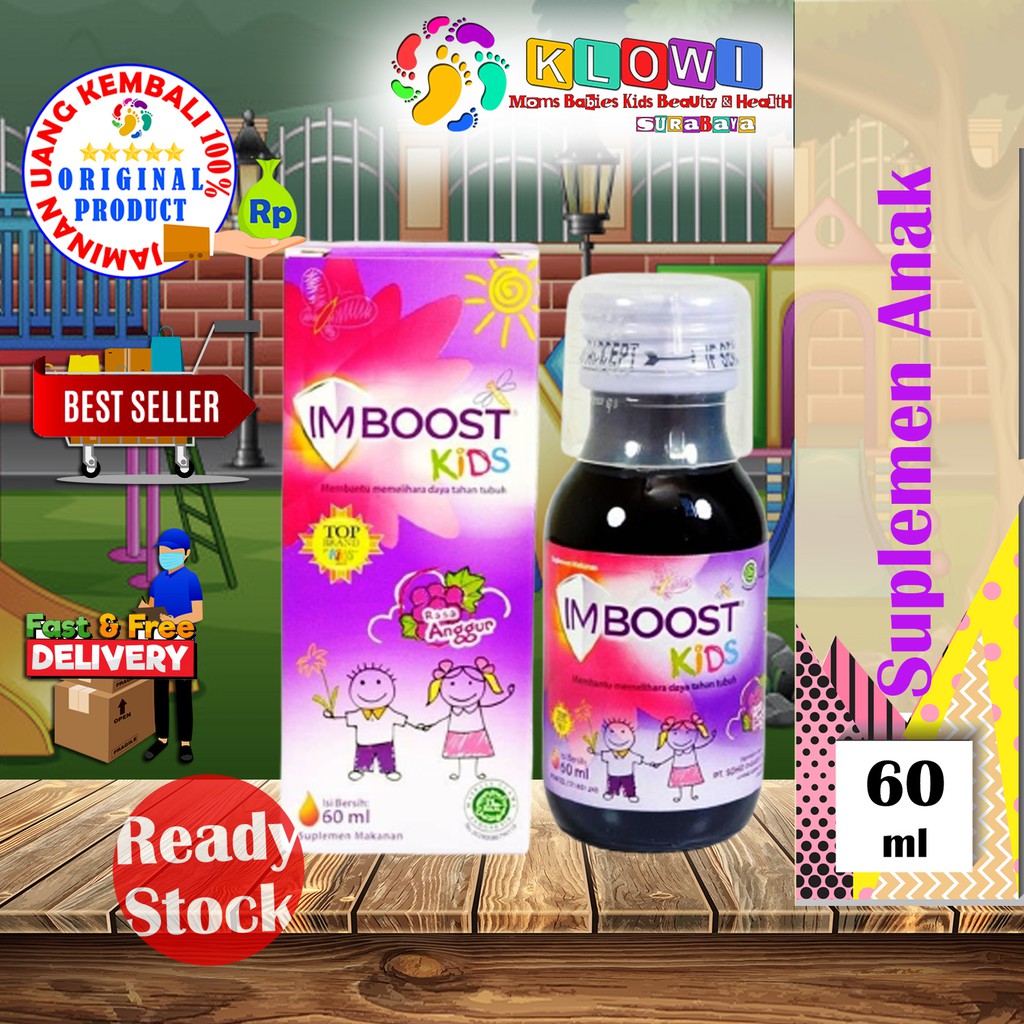 Imboost Kids Sirup Rasa Anggur 60Ml / Suplemen Anak Meningkatkan Daya Tahan Tubuh