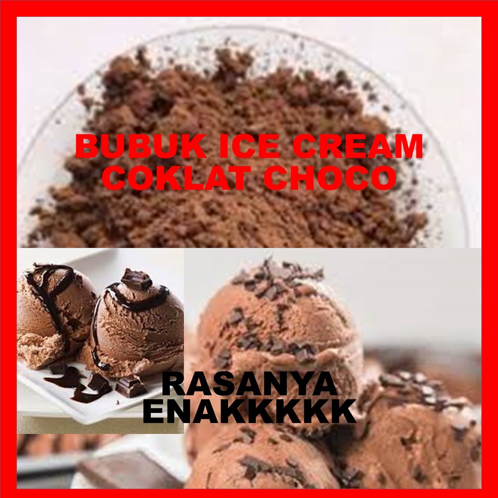 

Es krim Bubuk Coklat Choco Jual bubuk es krim Murah Halal 100 gram Ice Cream Bubuk Rasa Enak Bubuk Es Krim Murah Premium Berkwalitas