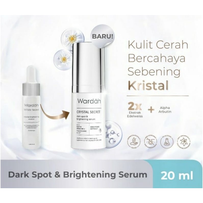 (BISA COD) Wardah Crystal Secret Dark Spot &amp; Brightening Serum 20mL