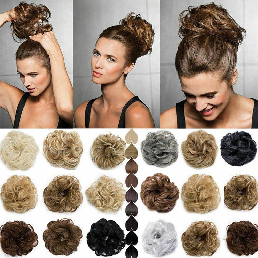 MXBEAUTY Wig Rambut Palsu Model Ikat Rambut Elastis untuk Hair Extension Styling Ponytail Messy Bun