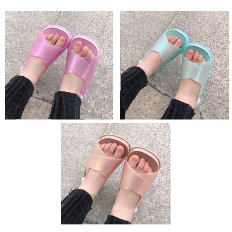 Sandal anak jelly silang/sandal anak perempuan karet import/sandal anak cewe import lucu anti slip