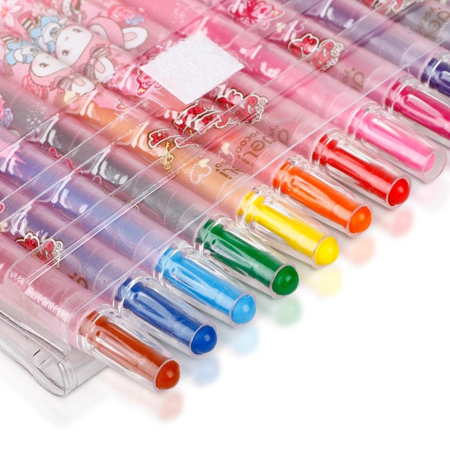 

경 Deli Whirligig Crayon Krayon 12/24 Warna, Tanpa Membuat Kotor Tangan, Tidak Mudah Patah 6965 6966 Terjangkau