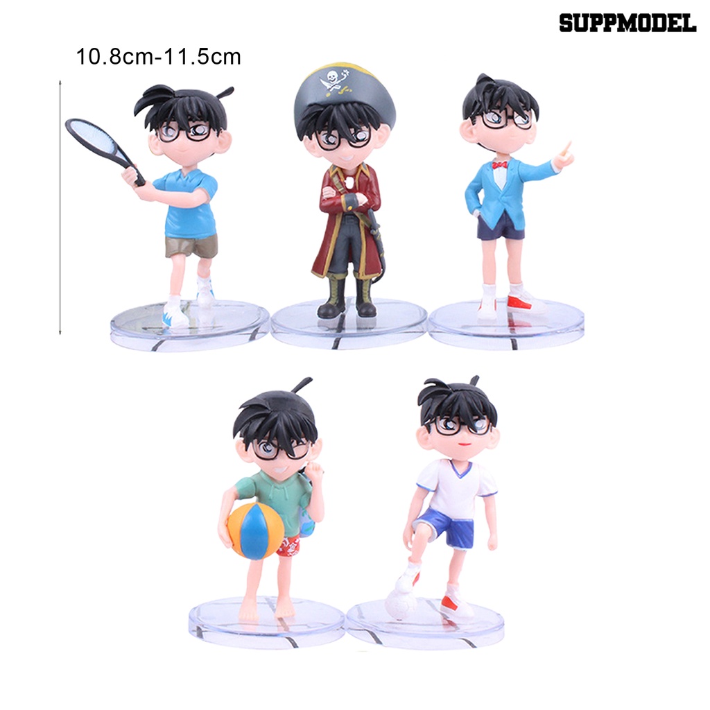 5 Pcs Action Figure Detektif Conan Tahan Karat Untuk Dekorasi