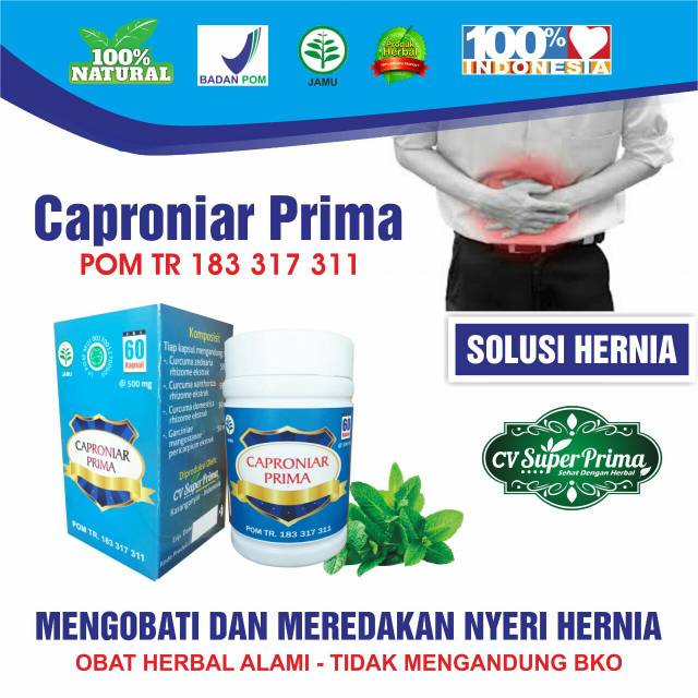 HERBAL CAPRONIAR PRIMA MENGOBATI RASA SAKIT DAN NYERI PADA PENDERITA HERNIA