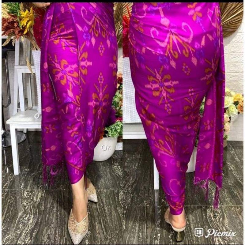 kamen katun endek set slendang