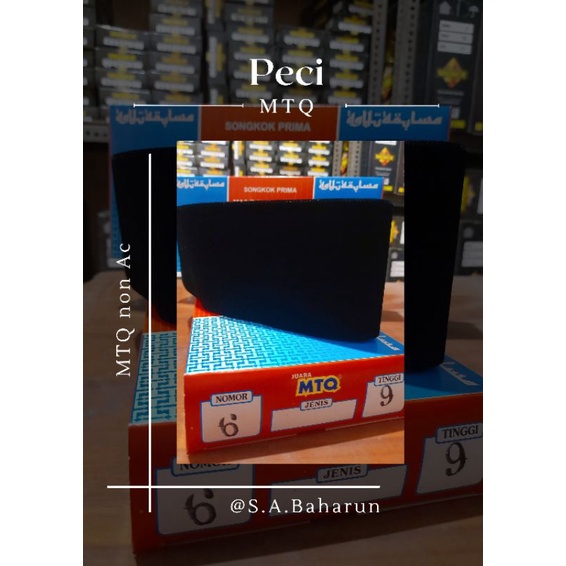 Peci MTQ Biasa / Standart Hitam Polos Songkok Nasional