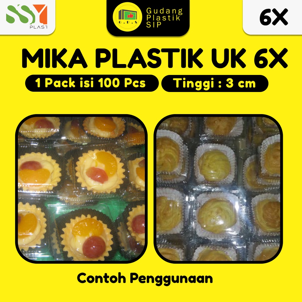 Mika Kue UK 6X Bening isi 100 / Food Grade