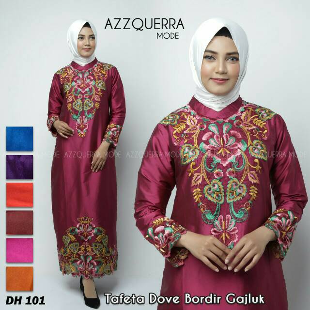 gamis tafeta bordir original Azzquerra
