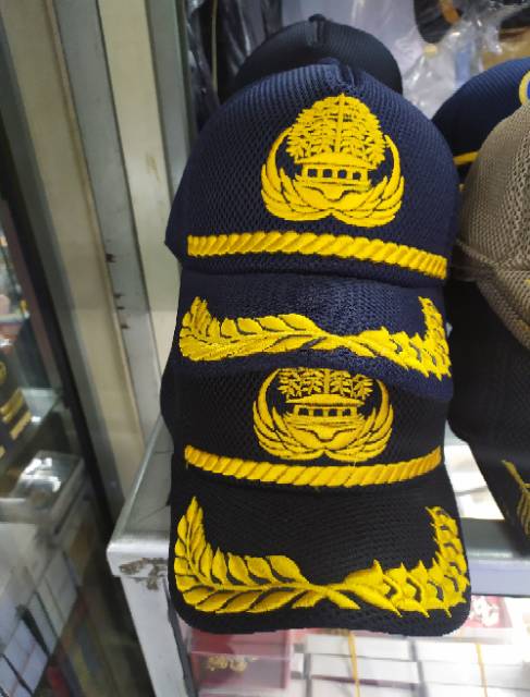 Topi korpri hitam biru kheki