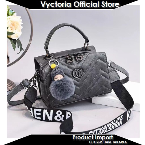 (COD) Vyctoria VOS0201 Tas Selempang Wanita Fashion Import Grosir Promo JT0201 0201