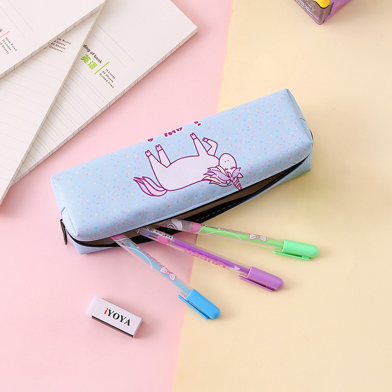 KOTAK PENSIL MOTIF UNICORN LUCU UNIK / KOTAK PULPEN / TEMPAT ALAT TULIS IMPORT TERMURAH-2