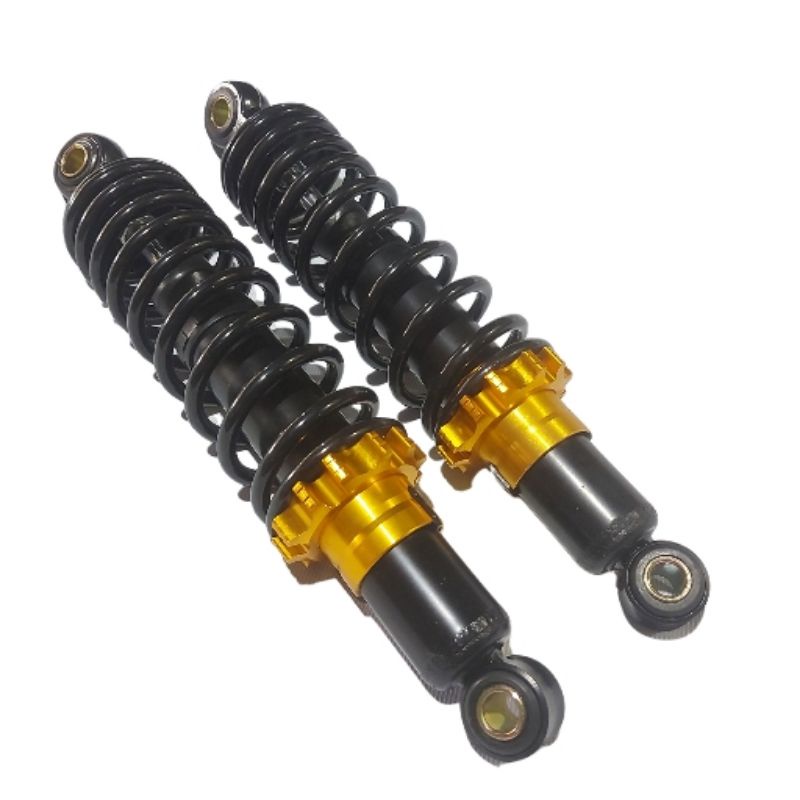 SHOCK BREAKER SUPRA REVO MEGAPRO JUPITER VEGA 280,320,340 MM KOMBINASI HITAM GOLD CB-011