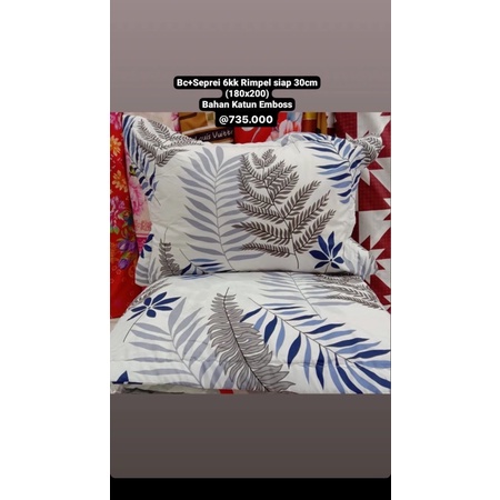 Set Sprei dan Bedcover Katun Esra
