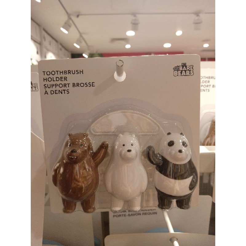 Miniso ToothBrush Holder we Bare Bears Tempat Sikat gigi tempel