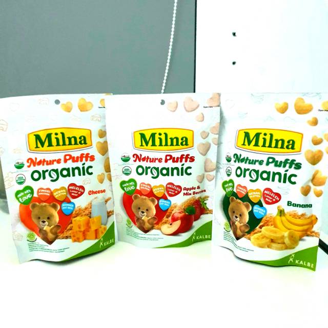 Milna Nature Puffs Organic 15gram Kalbe