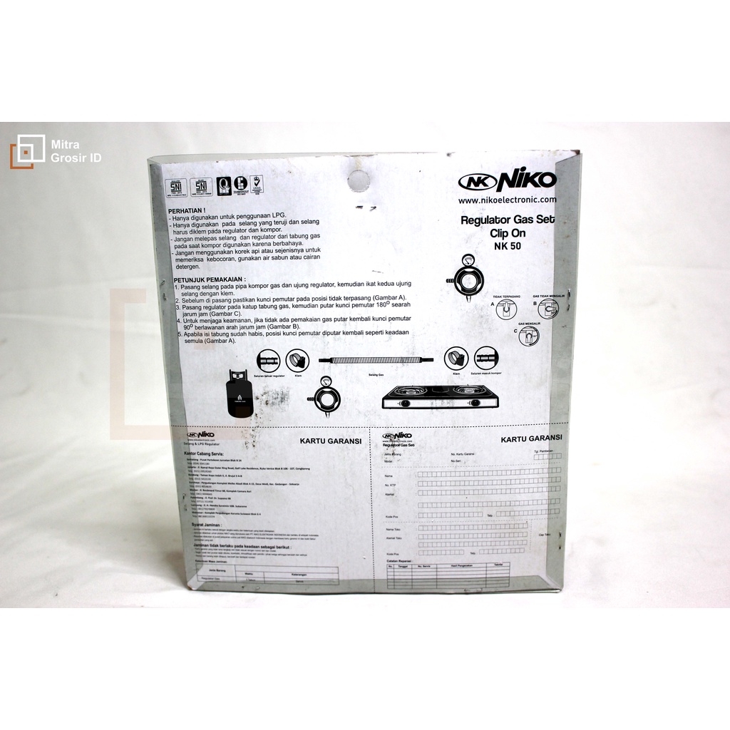 REGULATOR + SELANG NIKO NK-50 TERBARU