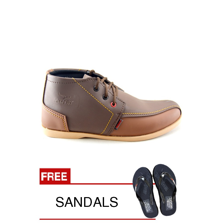 

Redknot - Sneakers Redex Coklat + Bonus Sandal Senilai Rp.25.000,01