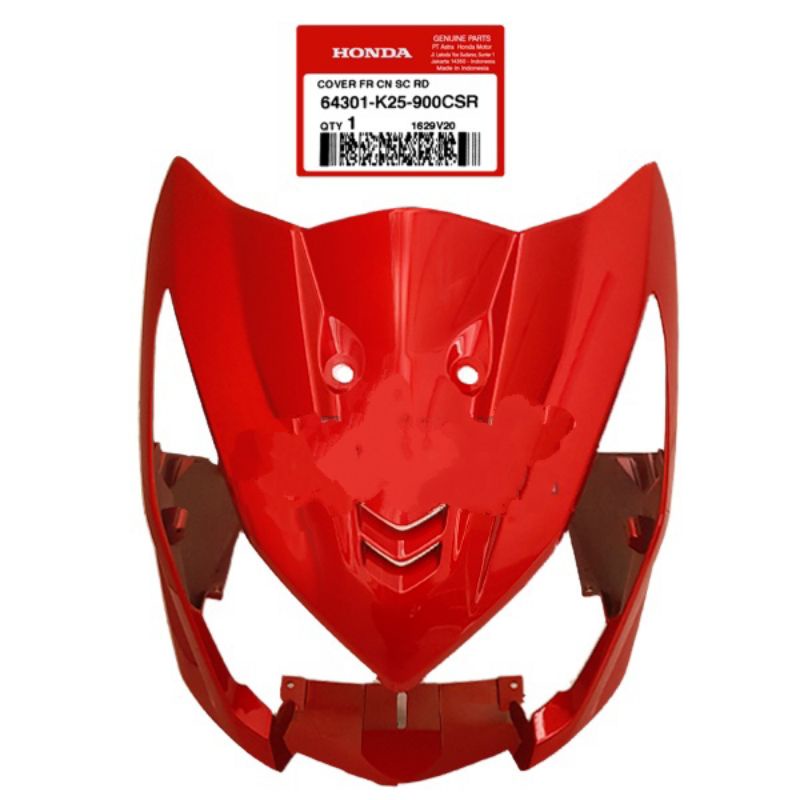 cover front cover cerobong beat fi merah rumah lampu beat fi 64301K25900CSR. original ahm