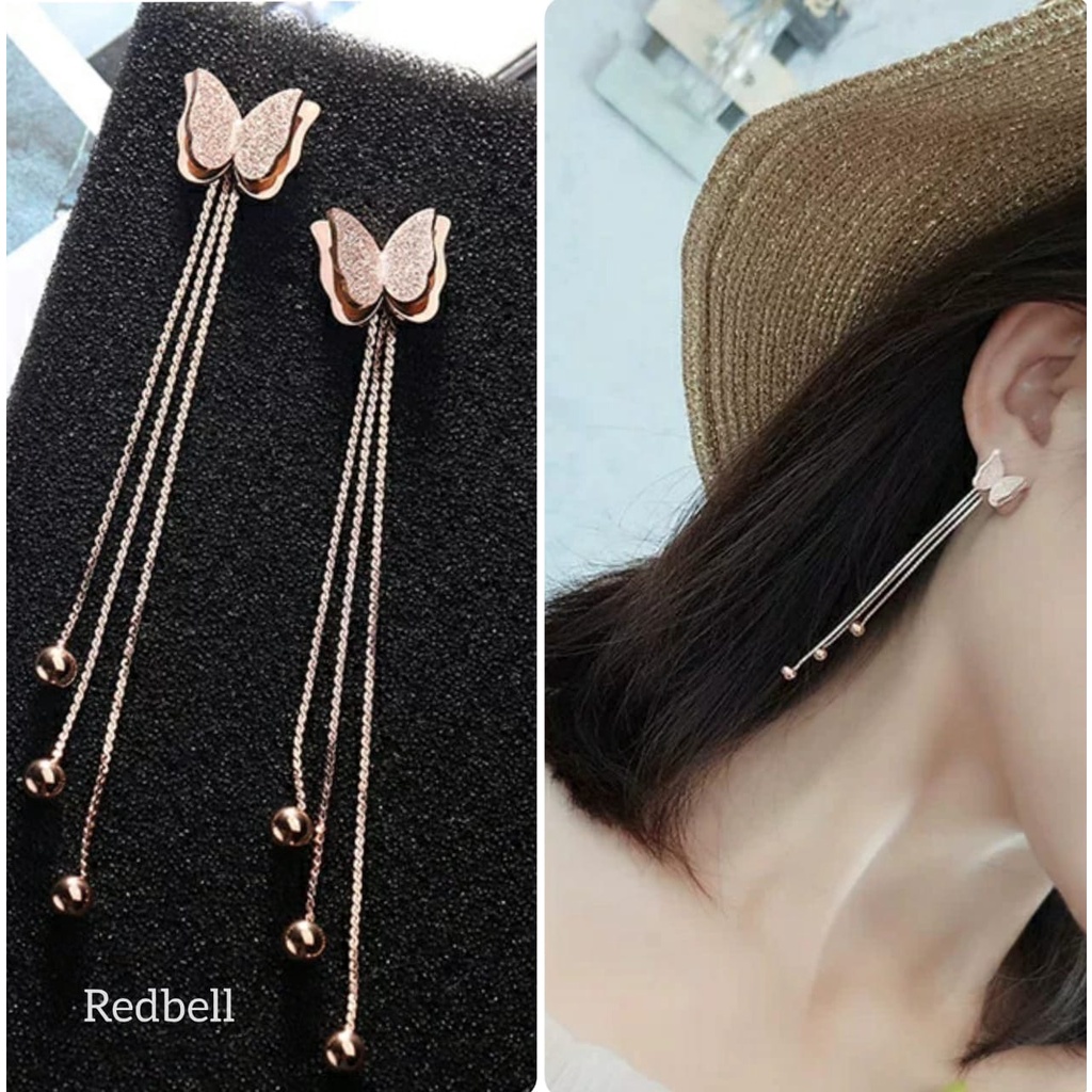 TERBARU ANTING WANITA TITANIUM/ ANTI KARAT MODEL JURAI KUPU