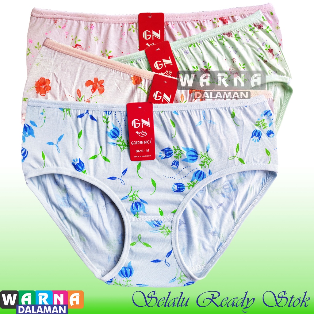 6 Pcs Celana Dalam Wanita ORIGINAL Pakaian Dalam Dalaman Perempuan Motif Bunga Real Pict | WARNA DALAMAN