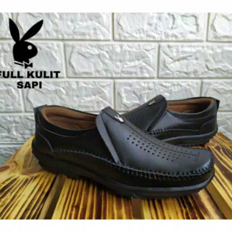 100% ORIGINAL PLAYBOY SEPATU PANTOFEL KULIT KERJA PRIA MURAH FORMAL KANTOR DINAS SEPATU