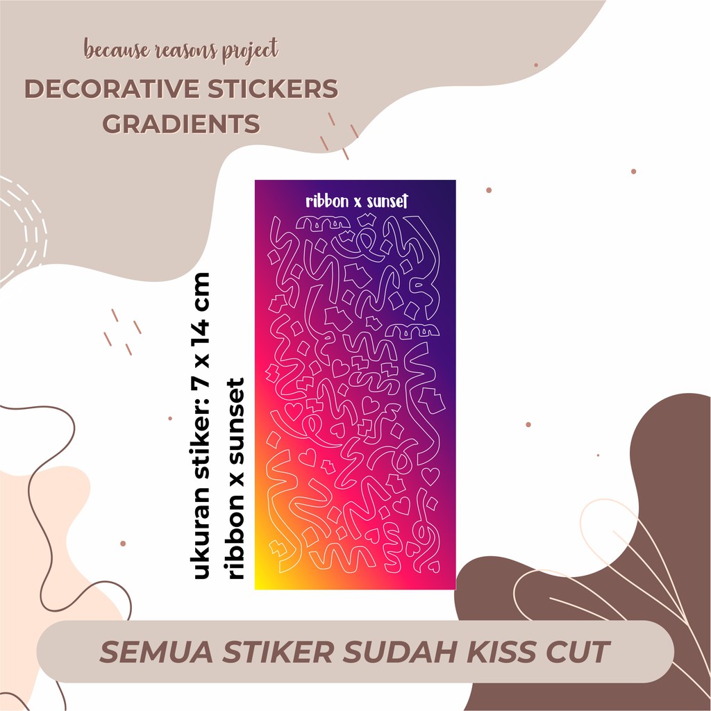 STIKER DECO - POLCOS GRADIENTS RIBBON-SUNSET