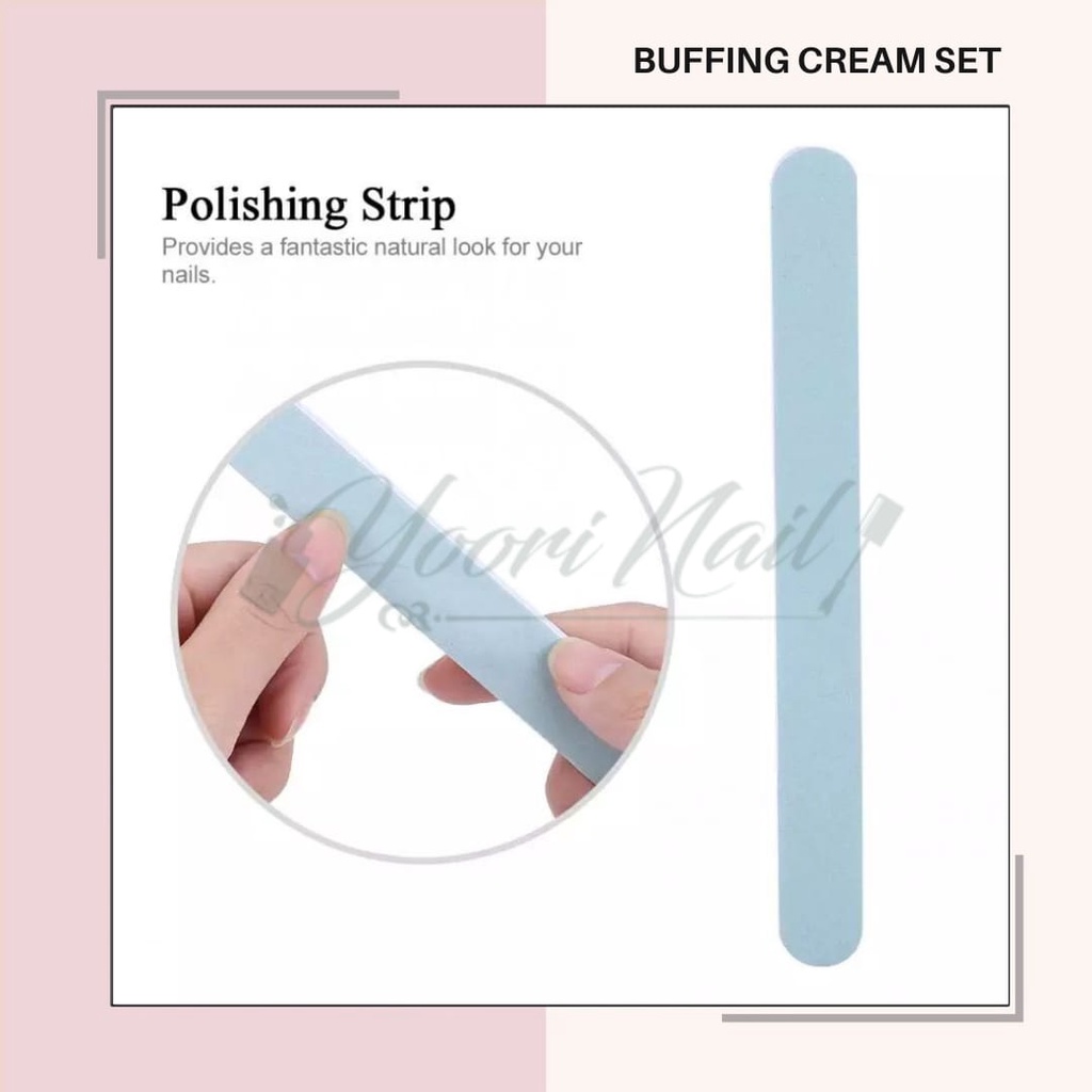 Buffing cream set manicure nail art cream manicure polishing sponge buffer nails